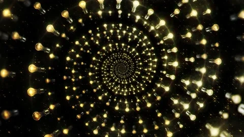 Infinite light bulbs Stock Footage 224443905
