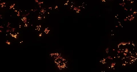 Infinite loop. Abstract background of real fire and sparks. Stock Footage 101296178