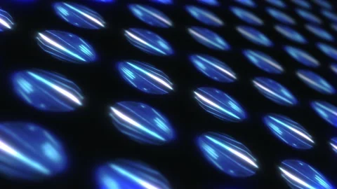Infinite loop digital blue circle art pattern tile Stock Footage 158435604