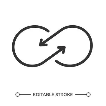 Infinite loop linear icon Stock Illustration