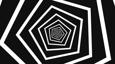 Infinite Loop Maze with Time Travel Geometric Passage and Digital Vortex Stock Footage 324885860