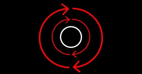 Infinite loop moving hypnosis hexagon particles technological hud interface.. 스톡 일러스트