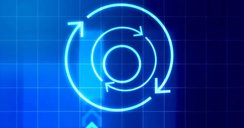 Infinite loop moving hypnosis hexagon particles technological hud interface.. 스톡 일러스트