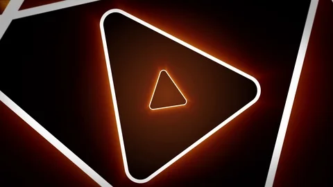 Infinite Loop Neon Triangles Animation Slow Stock Footage 113099009