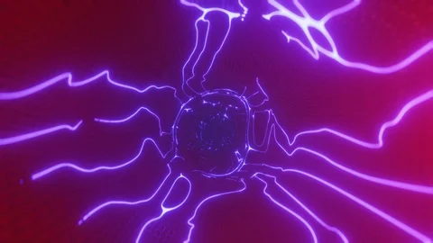 Infinite Loop Through Energetic Vein Tunnel Stock Footage 121169359