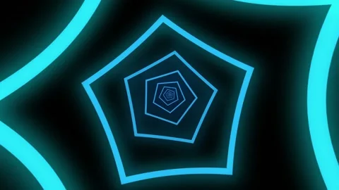 Infinite Loopable Tunnel Blue Background 動画素材 147032484