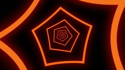 Infinite Loopable Tunnel Orange Background 動画素材 147032487