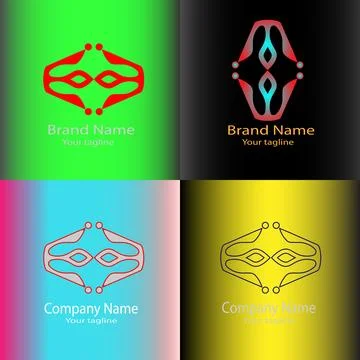 Infinite Loop/Endless Cycle/Dual HarmonyInterconnected/Converging Paths logo Illustrazione stock