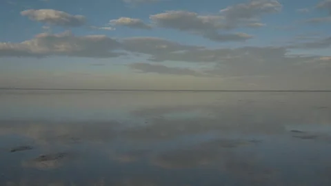 Infinite Mirror: The Endless Reflective Water Surface Stock Footage 305531899