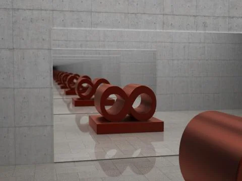 Infinite mirror Stock Illustration