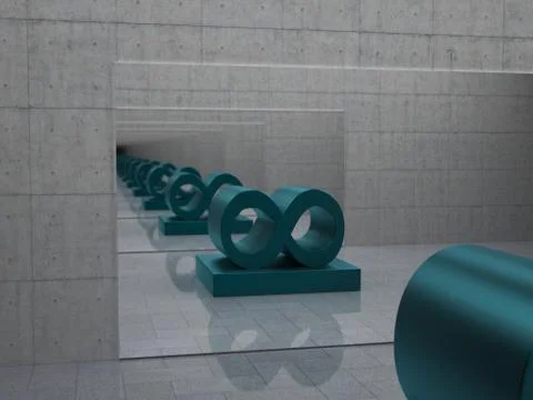 Infinite mirror Stock Illustration