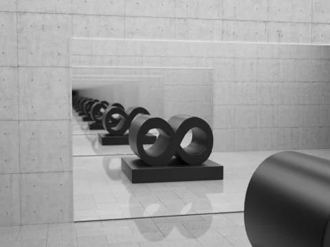 Infinite mirror Stock Illustration