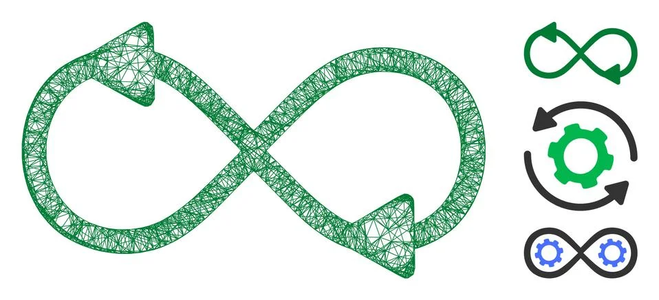 Infinite Motion Polygonal Web Vector Mesh Illustration イラスト素材