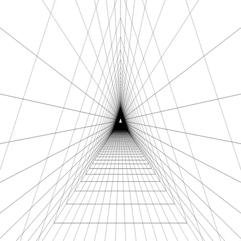 Infinite movement on a triangular tunnel Stock Footage 69728094