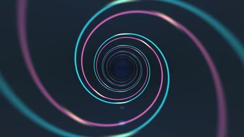 Infinite neon corridor background offers seamless motion Stock Footage 342464089