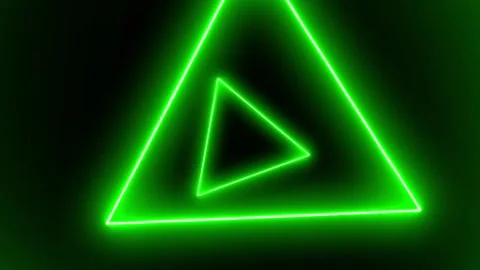 Infinite Neon Triangles Zoom Animation.Triangle Loop on Black Background in 4K. 動画素材 328118539