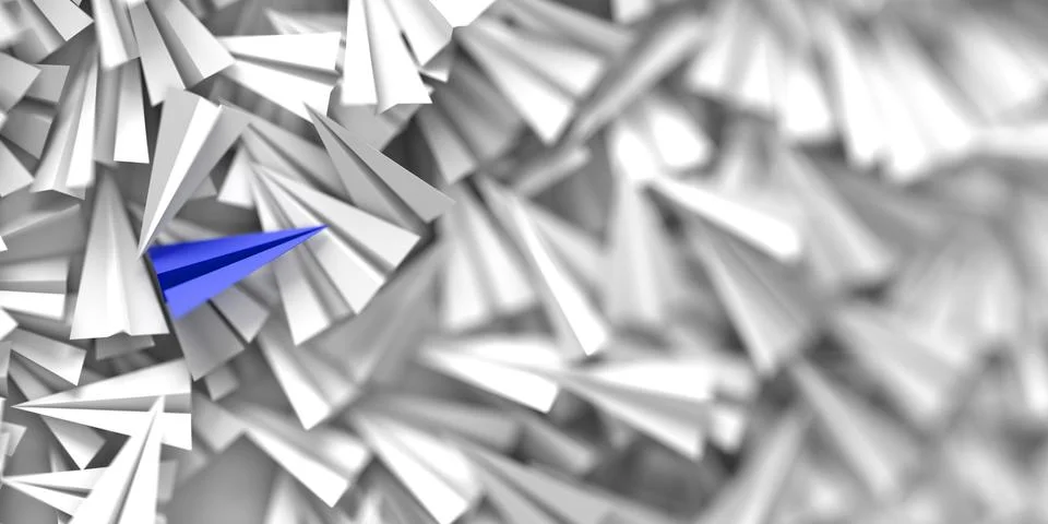 Infinite paper planes Stock Illustration