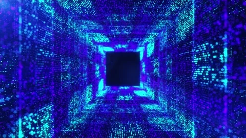 Infinite Particle Tunnel Loopable Multicolor 4K Background Stock Footage 274420828