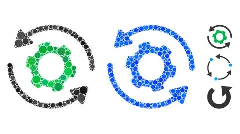 Infinite Rotation Composition Icon of Spheric Items イラスト素材