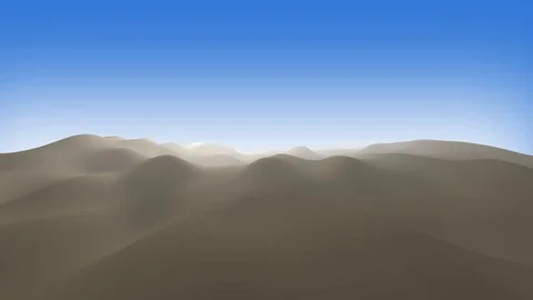 Infinite seamless loop aerial flight on desert Stock Footage 113534127
