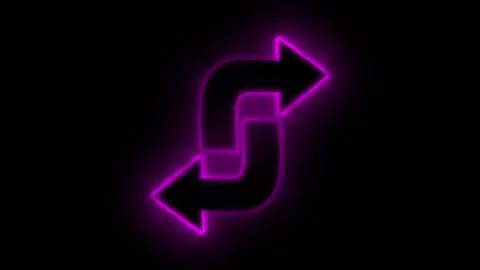 Infinite seamless loop animation. Neon glowing arrows for digital technolog.. Stock Footage 313518861