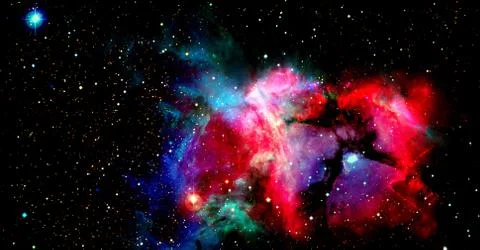 Infinite space background. Elements of this image furnished by NASA Foto stock