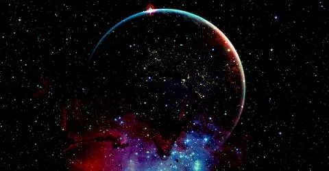 Infinite space background. This image elements furnished by NASA Foto stock