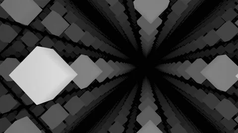 Infinite Space of Cubes Falling Around Randomly Video stock 139733432