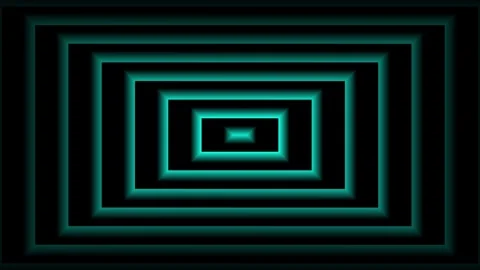 Infinite square tunnel seamless loop animation isolated on black background Stock Footage 327146318