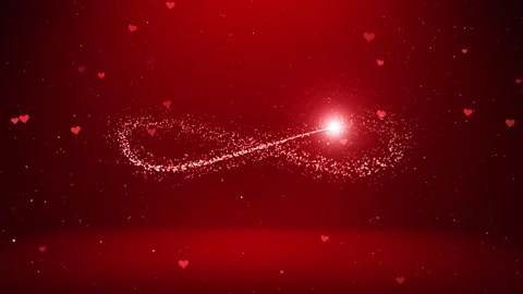 Infinite symbol with hearths loop animation background Stock Footage 337737740