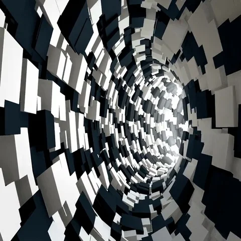 Infinite tunnel of cubes. Stock Footage 69700723