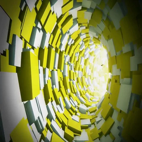 Infinite tunnel of cubes. Stock Footage 69701008