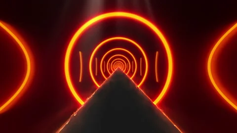 Infinite Tunnel Loop Motion Graphics. Rectangular frame with running lights. Stock Footage 237216505