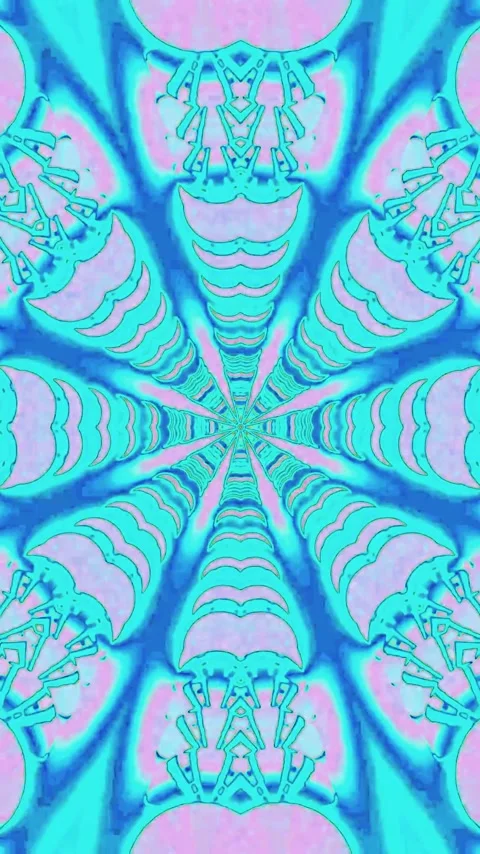 Infinite tunnel visual loop with vibrant blue patterns creating dynamic mot.. Stock Footage 321268806