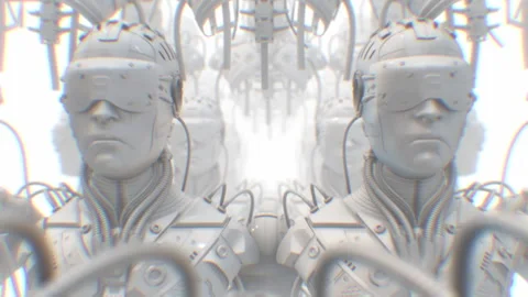 Infinite White Clones Stock Footage 263136599