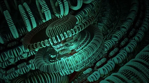 Infinite Zoom  Into Abstract Digital cg background Stock Footage 129573560