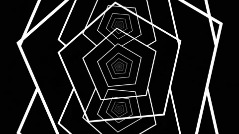 Infinite zoom in seamless loop 3 poligon system alpha mate Stock Footage 148252119