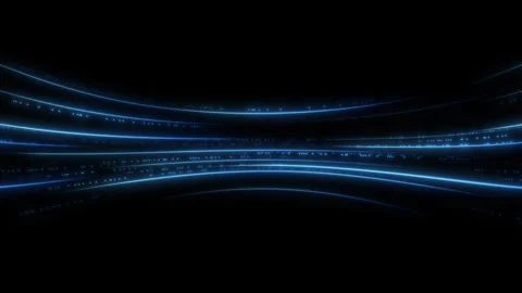 Infinitely looping fast moving virtual information technology blue beam Stock Footage 275168843