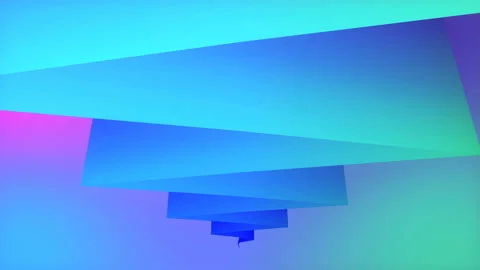 Infinitely moving neon colored zig-zag libyrinth. 3d rendering loop animation 4K Stock-Footage 205570570