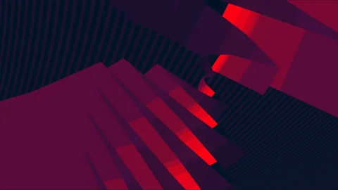 Infinitely moving zig-zag libyrinth. 3d rendering seamless loop animation 4K Video stock 204083495