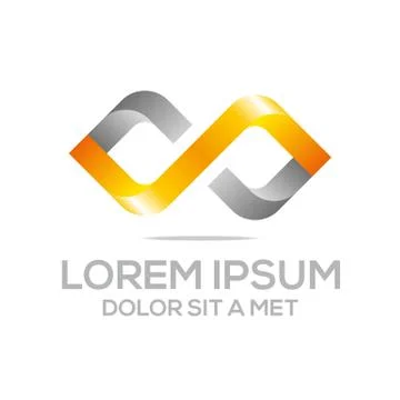 Infinity 2logo infinity symbol s 8 element design vector Stock Illustration