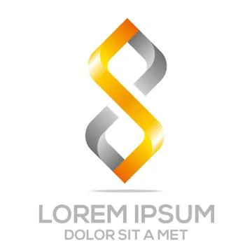 Infinity 2logo infinity symbol s 8 element design vector Stock Illustration