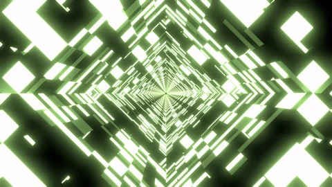 Infinity 3D abstract loop of seamless animation with different shapes in neon Stock Footage 125375326