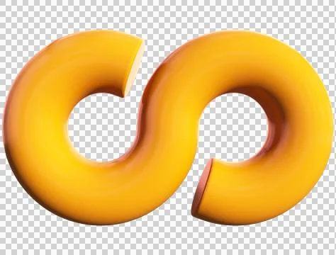 Infinity 3d sign symbol isolated Stock Illustration