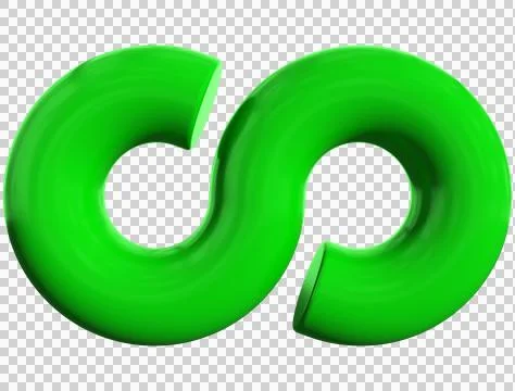 Infinity 3d sign symbol isolated Stock Illustration