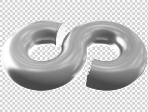 Infinity 3d sign symbol isolated Stock Illustration