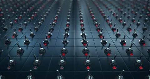 Infinity amount of switches, looping 3D animation Stock-Footage 121167631