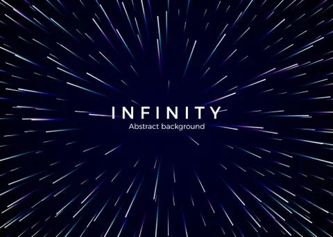 Infinity and space. Abstract background travel through time and space. Futuri Stock Illustration