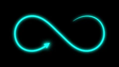 Infinity animated movement of two circles infinity looping green screen 4k Stock Footage 282888436