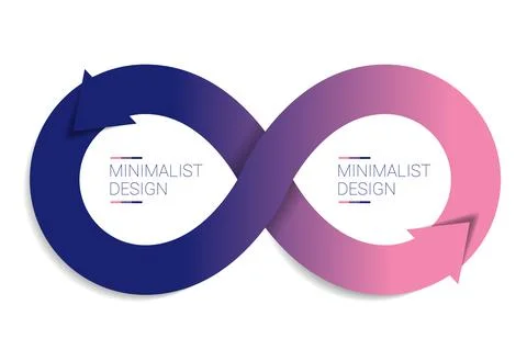 Infinity arrows infographic. 2 step options template, scheme, diagram, chart. Stock Illustration